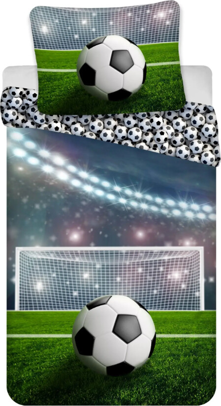 Brandmac - Fodbold Sengetøj - 100x140 Cm - Junior Str.