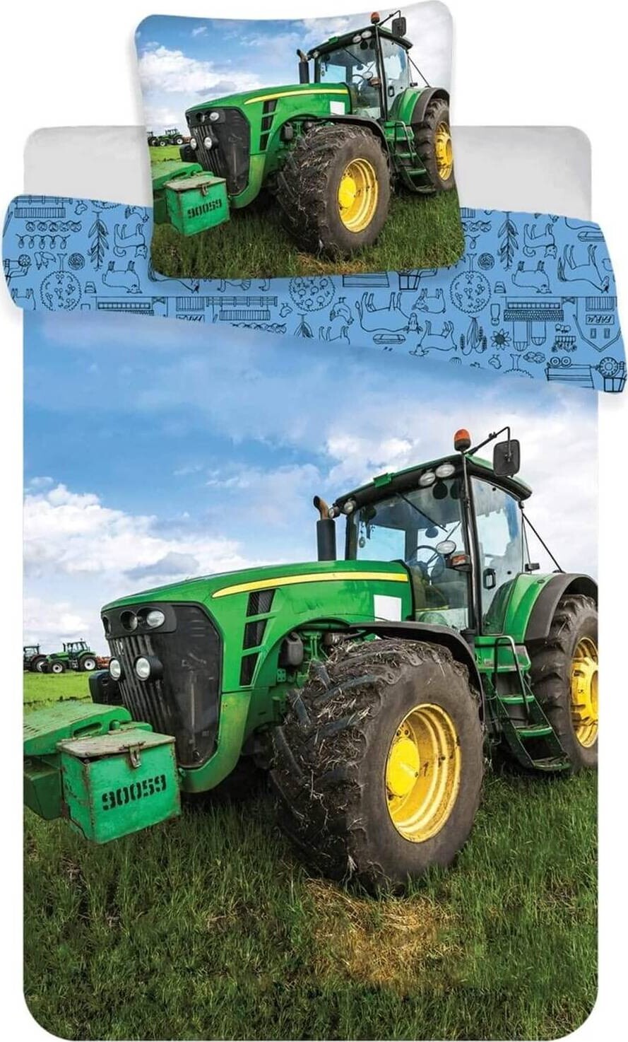 Traktor Sengetøj - 100x140 Cm - Junior Str.