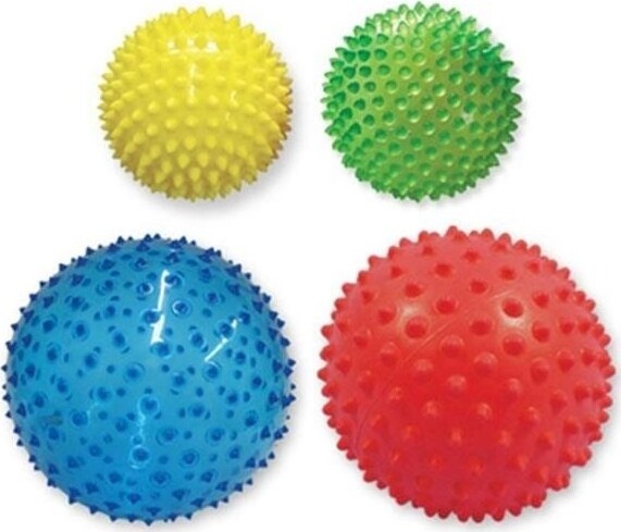 EduShapes Sansebold-sæt med 4 bolde - Ø:10 & Ø:17 cm - Fra 6 mdr.
