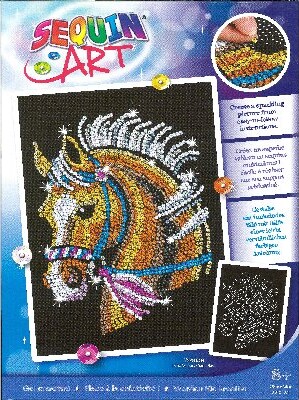 Sequin Art - Hest - 25 X 34 Cm