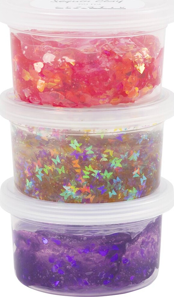 Sequin Clay - Lilla/pink Harmoni - 3x60 G