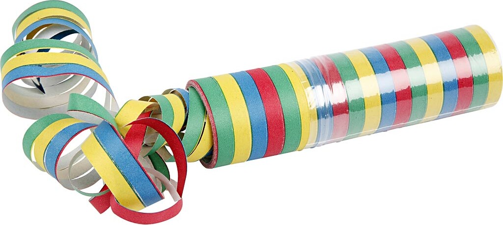 Serpentiner - Assorterede Farver - 10 Ruller