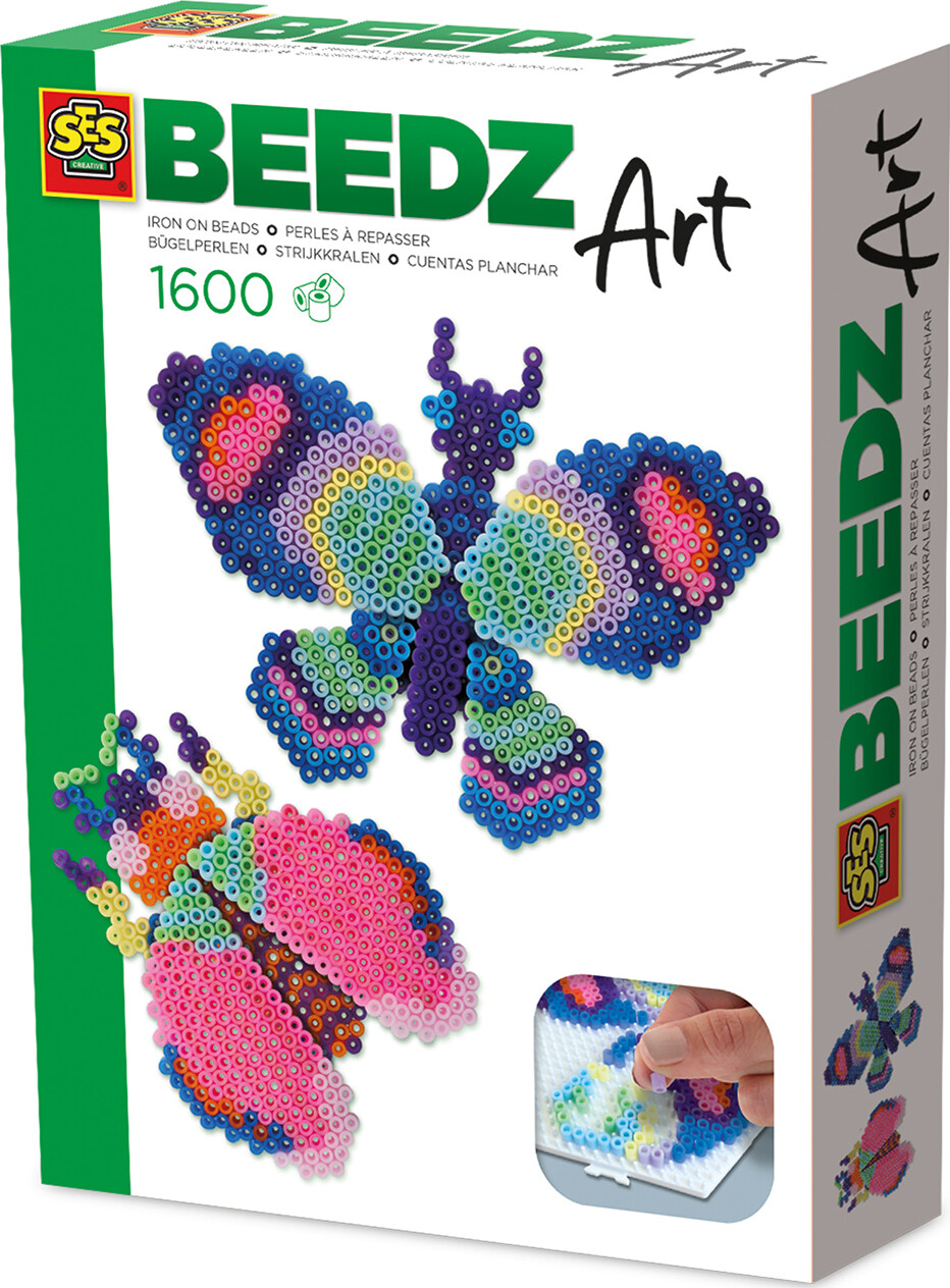 Perler Og Perleplade - Sommerfugl Og Bille - Ses Creative - Beedz Art