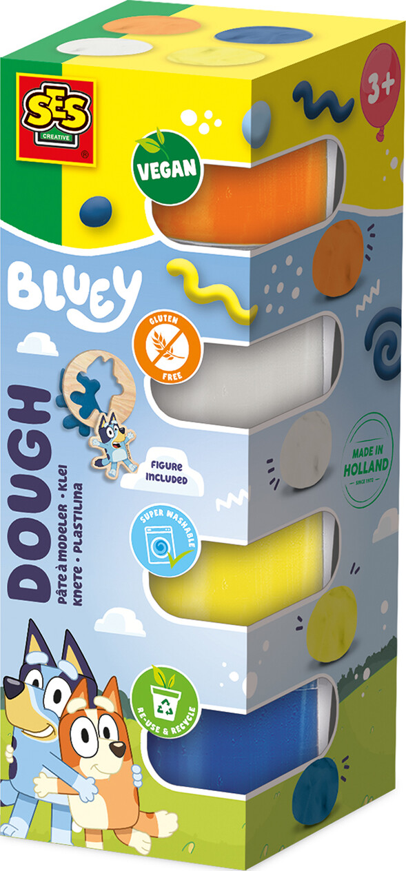 Ses Creative - Bluey - Modellervoks - 4 Bøtter 90 G