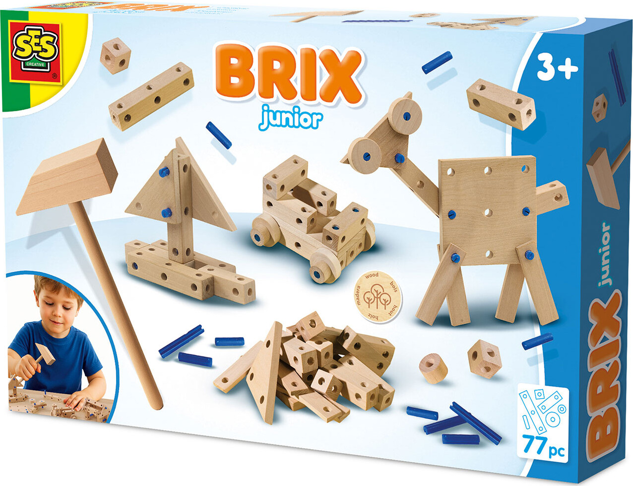 SES Creative Byggesæt - 77 Dele - Brix Junior