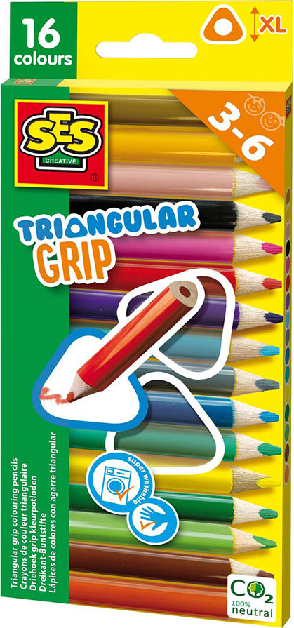 Ses Creative - Farveblyanter - Trekantede 16 Stk