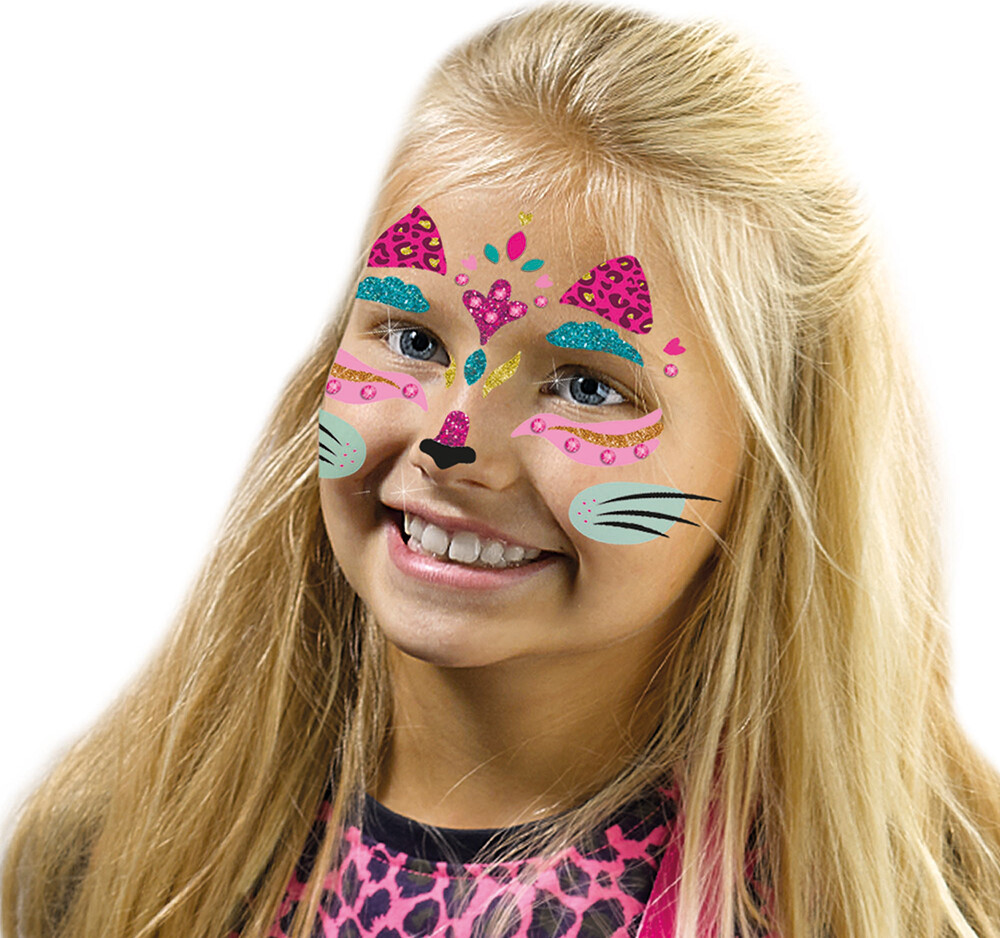 Ses Creative - Fashion Glitter Tatoveringer Til Ansigtet - Kat