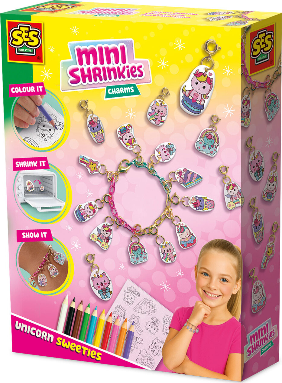 Ses Creative - Krympeplast - Mini Shrinkies - Søde Enhjørninger