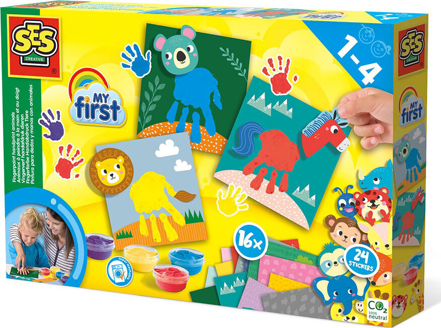 Ses Creative - Min Første - Fingermaling - Håndaftryk - Dyr