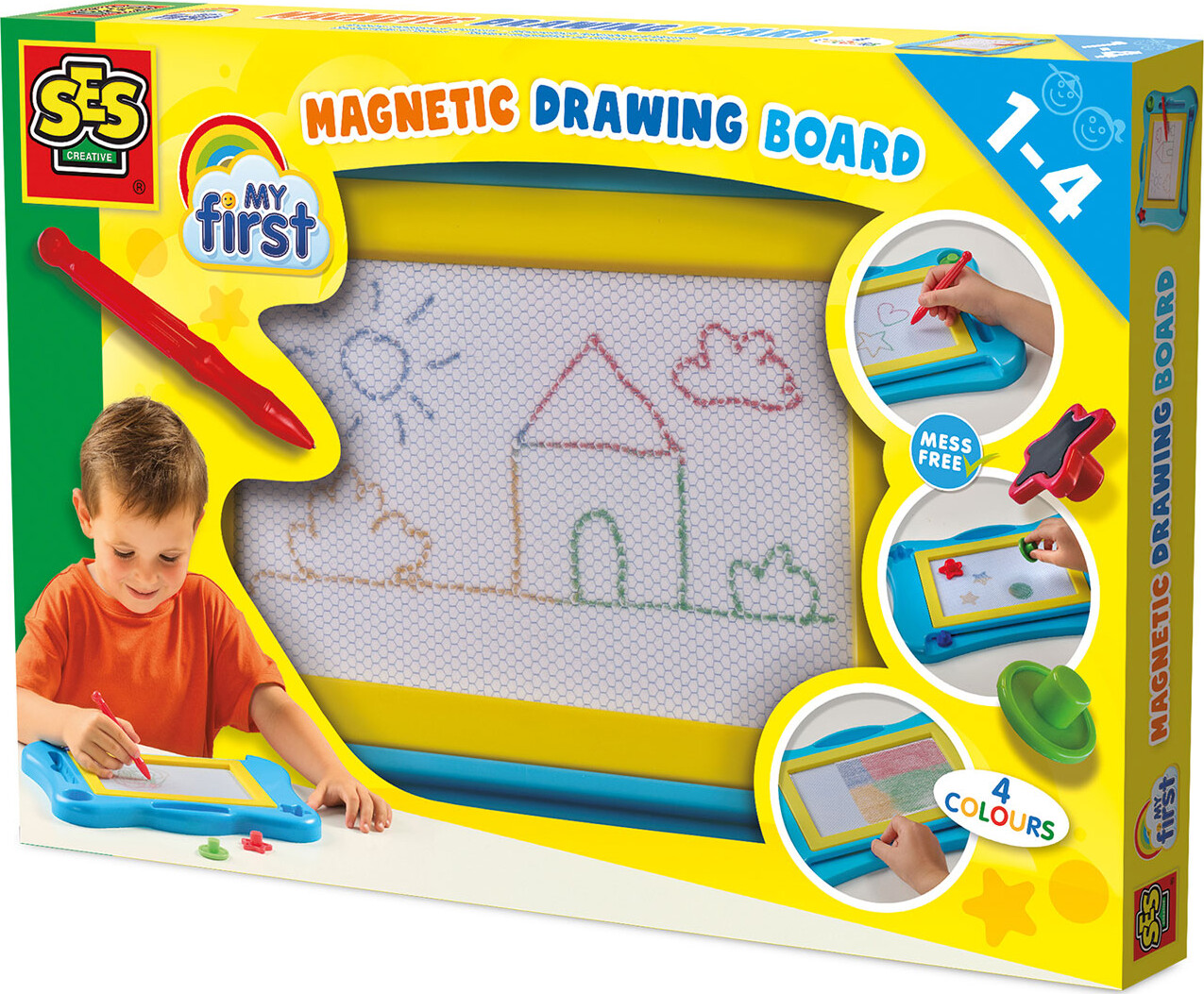 Ses Creative - Mit Første - Magnetisk Tegnetavle Med Farver