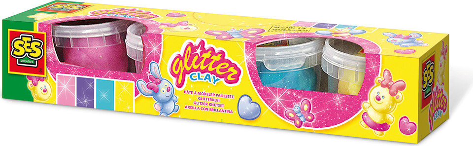 Ses Creative - Modellervoks Med Glimmer 4 X 90 G