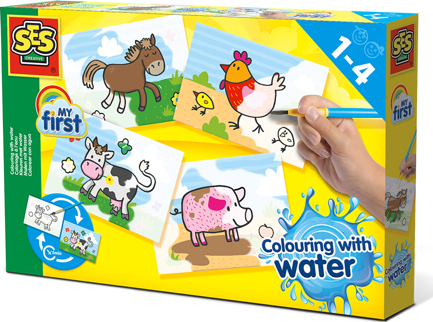 Malebog med vand - SES Creative Colouring with Water (1-4 år)