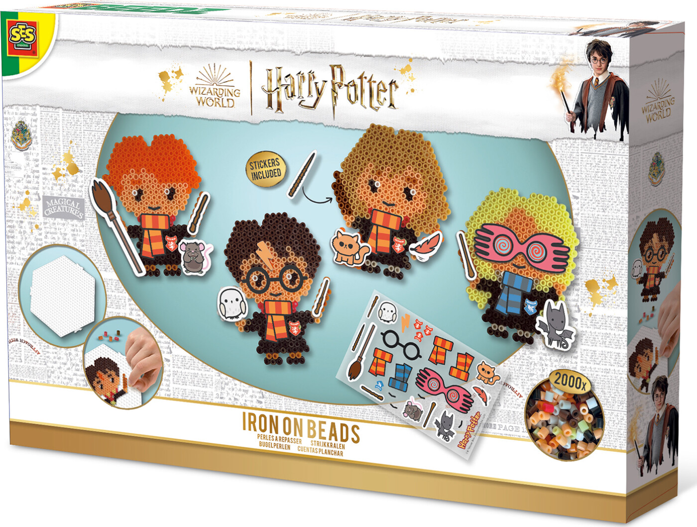 Harry Potter Perler Sæt - 2.000 Strygeperler Og Plade - Figurer