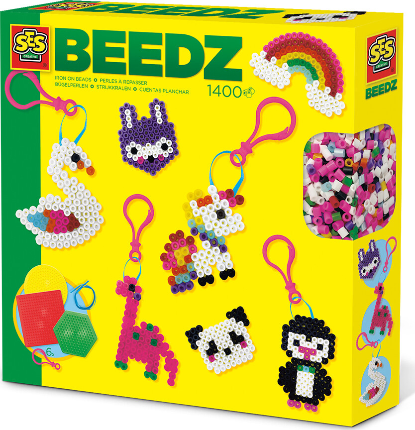 Perler Og Perleplade Sæt - Nøgleringe - Ses Creative - Beedz