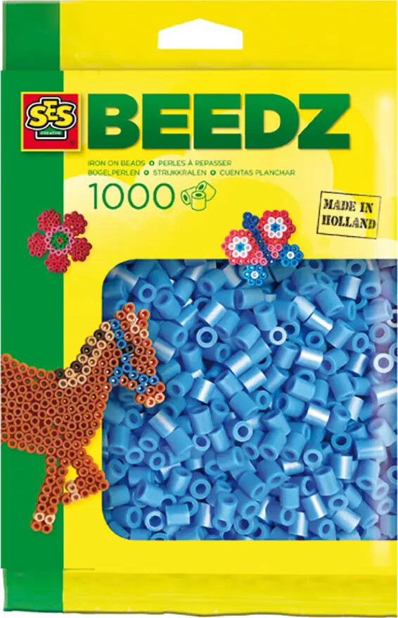 Perler Til Perleplader - 1.000 Stk. - Himmelblå - Ses Creative - Beedz