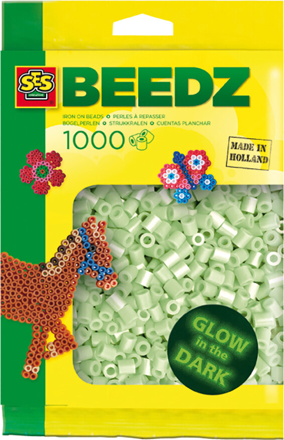 Glow In The Dark Perler - 1.000 Stk. - Ses Creative - Beedz