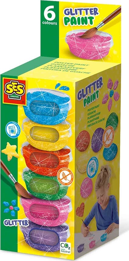 Ses Creative - Plakatmaling - Glitter 6x45ml