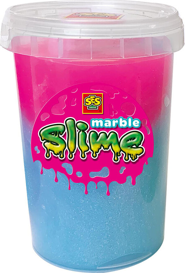 Ses Creative - Slime - Marble - Pink Og Blå Slim - 200 Ml