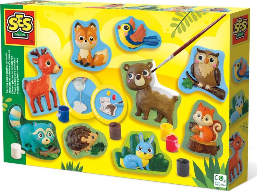 Ses Creative - Støb Og Mal - Skovens Dyr