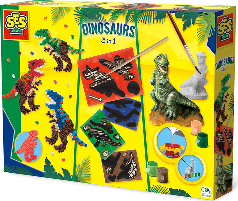 Ses Creative - Støb Og Mal - Dinosaurus 3 I 1