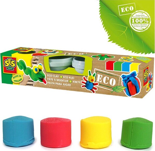 SES Creative Modellervoks - ECO - 4x90 g - 4 Farver