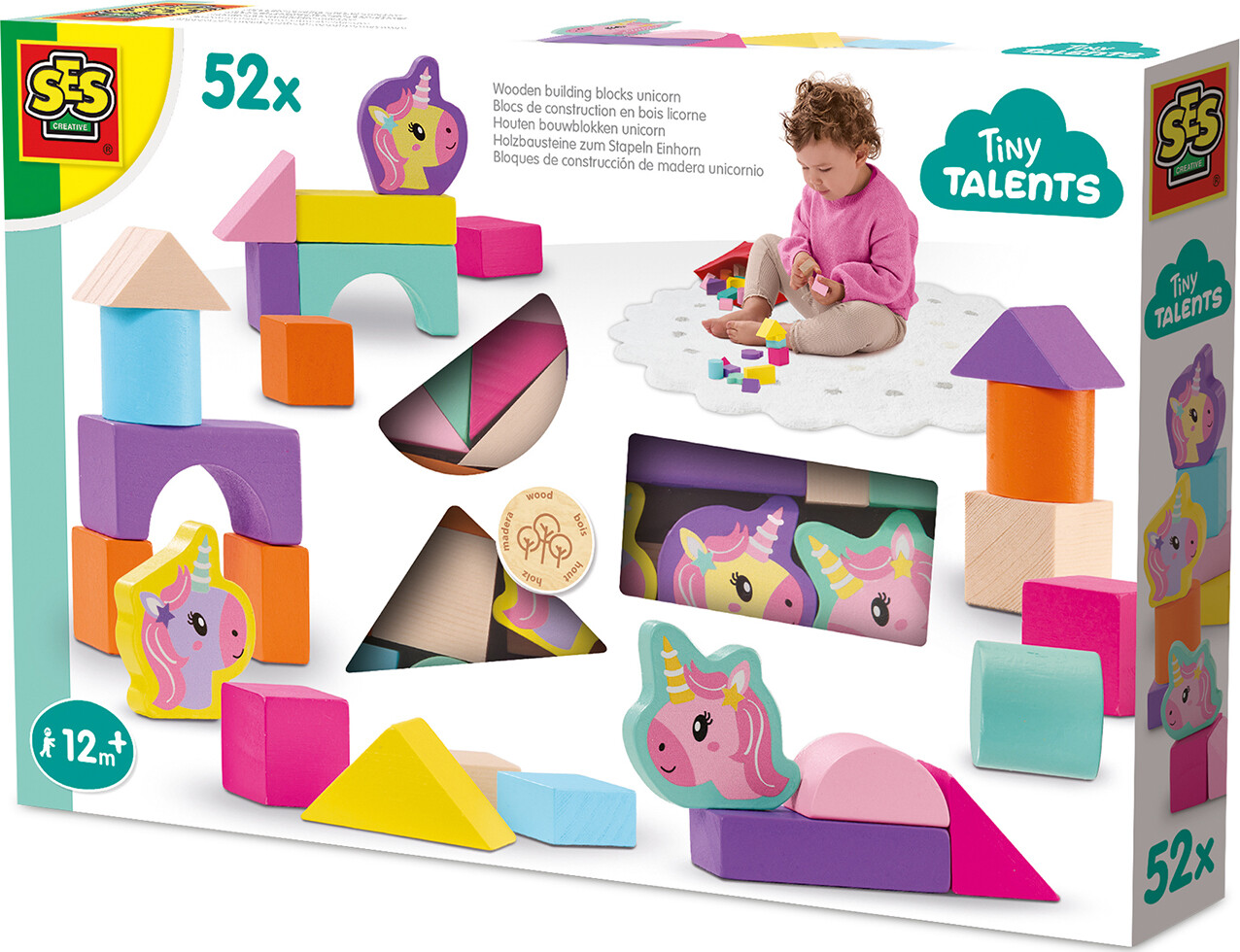 Ses Creative - Træklodser - Enhjørning 52 Stk