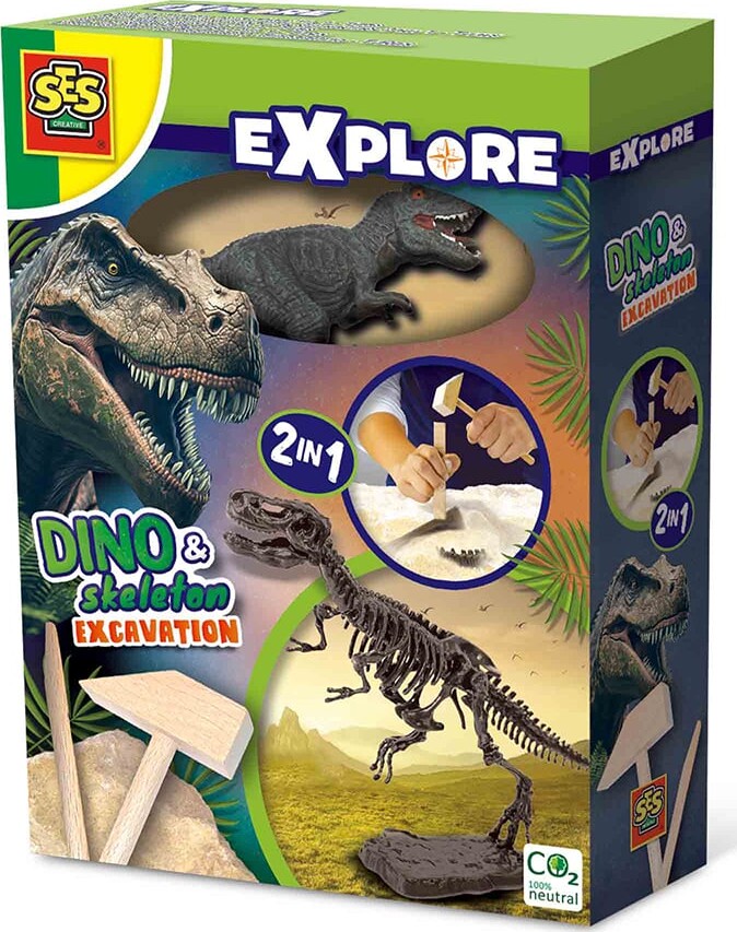 Ses Creative - Explore - Dinosaur Udgravningssæt - Assorteret