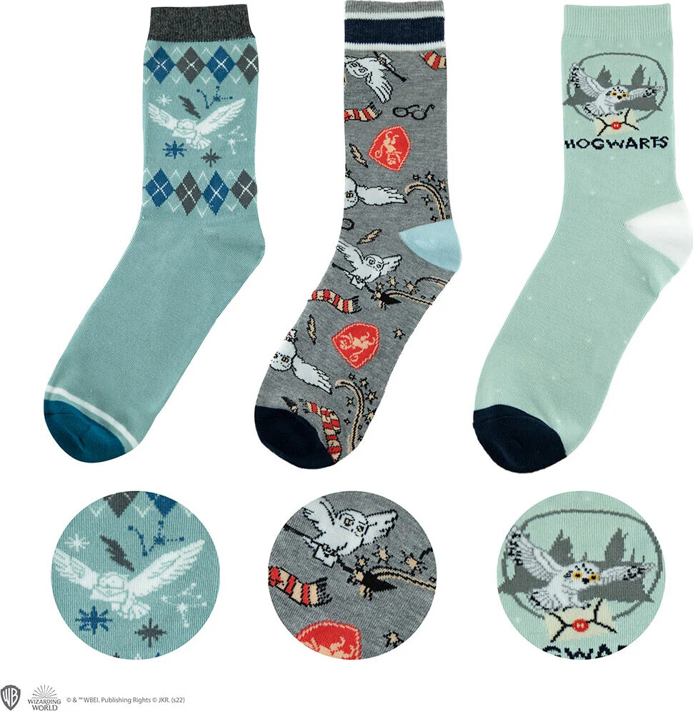 Cinereplicas - Set of 3 socks Hedwig - Harry Potter (CR1602) - Sokker