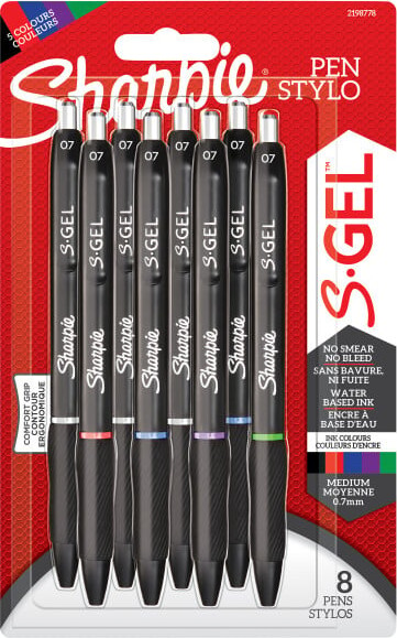 Sharpie - S-gel 0,7 Mm 8-blister (2198778)