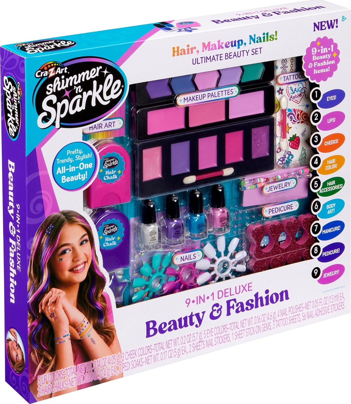 Cra-z-art - Shimmer N' Sparkle - Beauty Fashion Hair Makeup Nails Set
