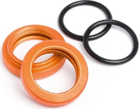 Billede af Shock Adjuster Nut 20mm (orange/2pcs) - Hp87492 - Hpi Racing