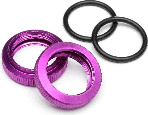 Shock Adjuster Nut 20mm (purple/2pcs) - Hp86446 - Hpi Racing