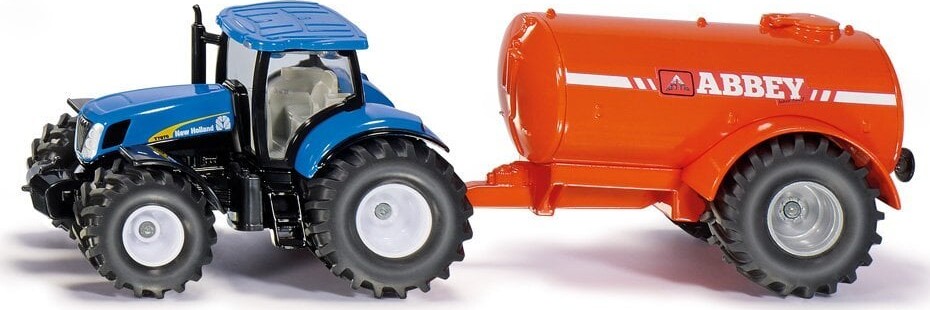 Siku - New Holland Traktor Med Enakslet Gyllevogn - 1:50 - 1945