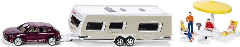 Siku - 1:55 Bil Med Campingvogn