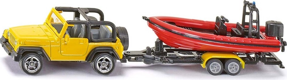 Siku 1658 - Jeep Legetøjsbil Med Båd - 1:55