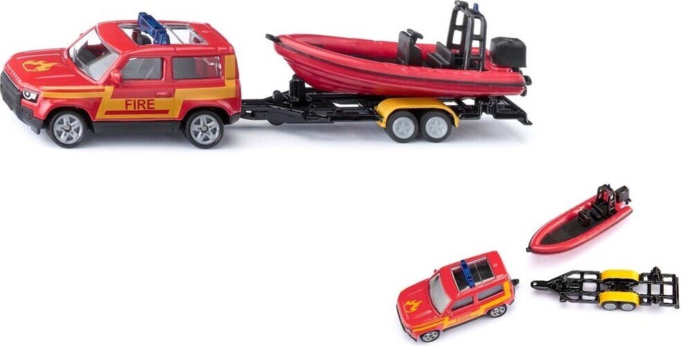 Siku - Land Rover Defender Med Båd