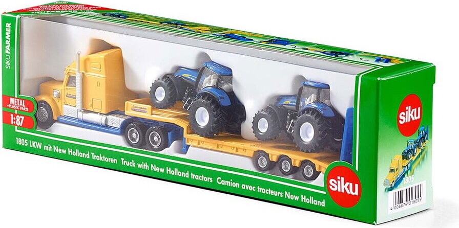 Siku 1805 - Lastbil Legetøj Med New Holland Traktorer - 1:87 billede