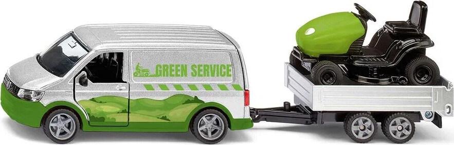 SIKU 1:50 VW T6 With Lawn Tractor