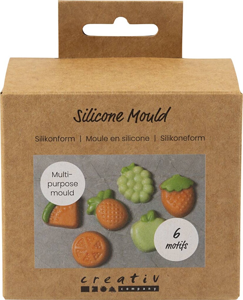 Silikoneform - Frugt - H 1,8 Cm - L 4,5-6 Cm - 6stk. billede