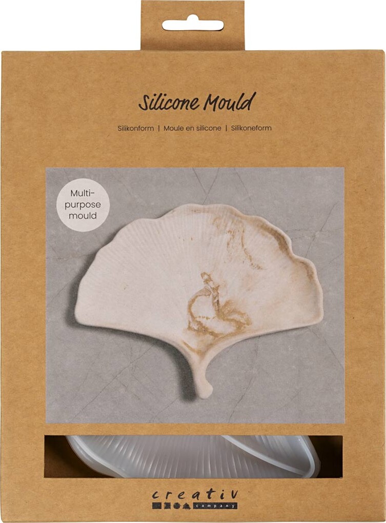 Silikoneform - Gingko Blad - H 1,5 Cm - L 18,5 Cm - B 14,8 Cm - 1 Stk.