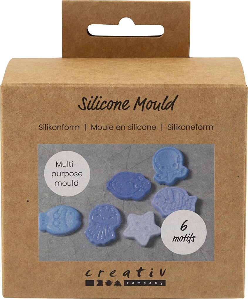 Silikoneform - Havtema - H 1,2 Cm - L 4-6 Cm - 6stk. billede