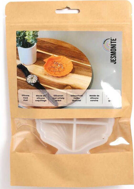 Jesmonite - Støbeform - Silikone - Muslingeskal - 11 Cm - 179029