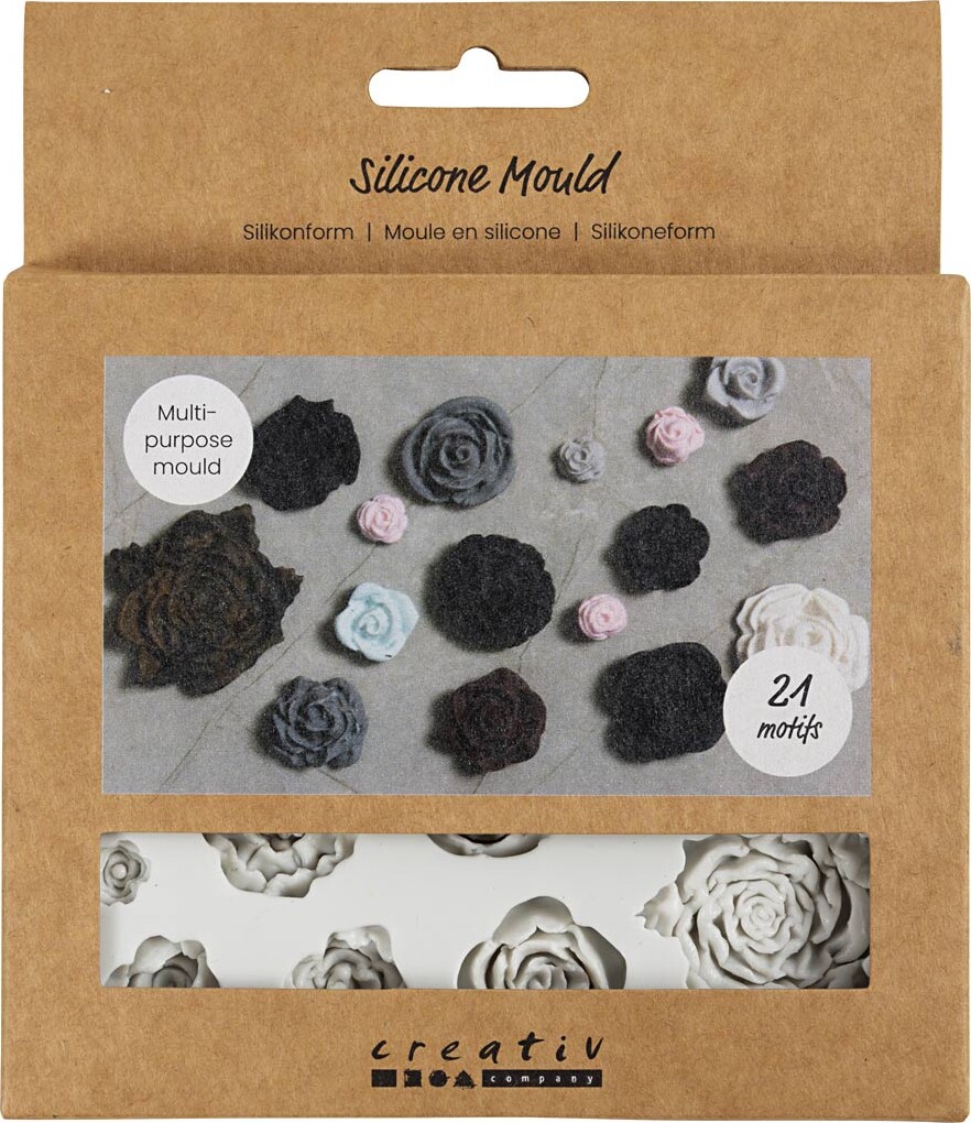 Silikoneform - Roser - H 0,5-1 Cm - L 0,8-4 Cm - 1 Stk. billede