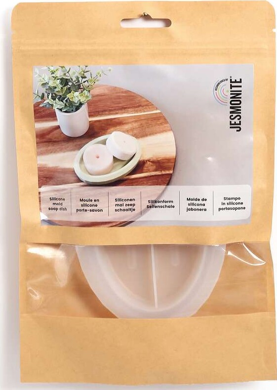 Jesmonite - Form - Silikone - Sæbeskål - 10,5x2,6 Cm