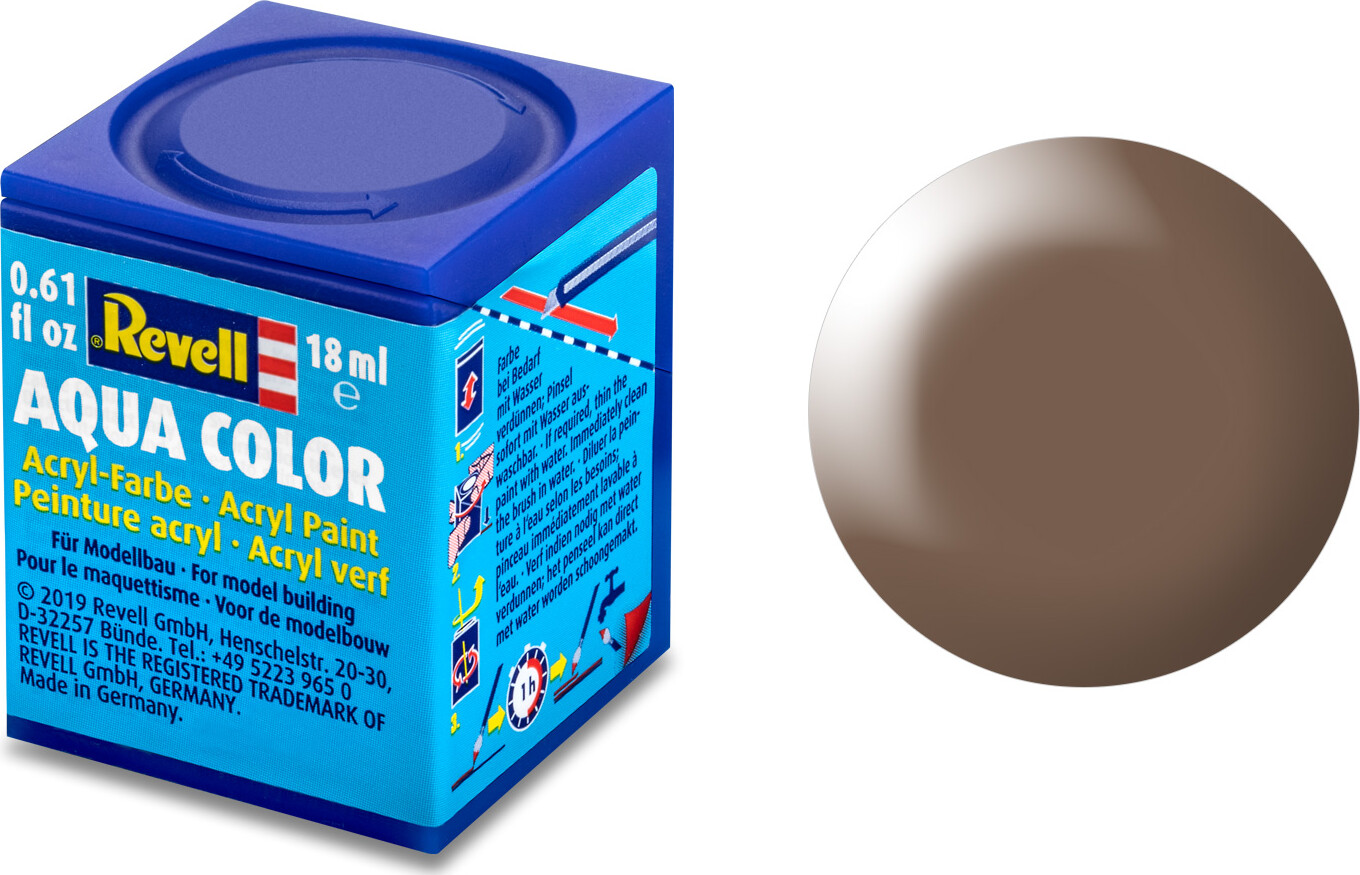 Revell - Maling - Aqua Color Silk Brown Acrylic - Ral 8025 - 18 Ml - 36381