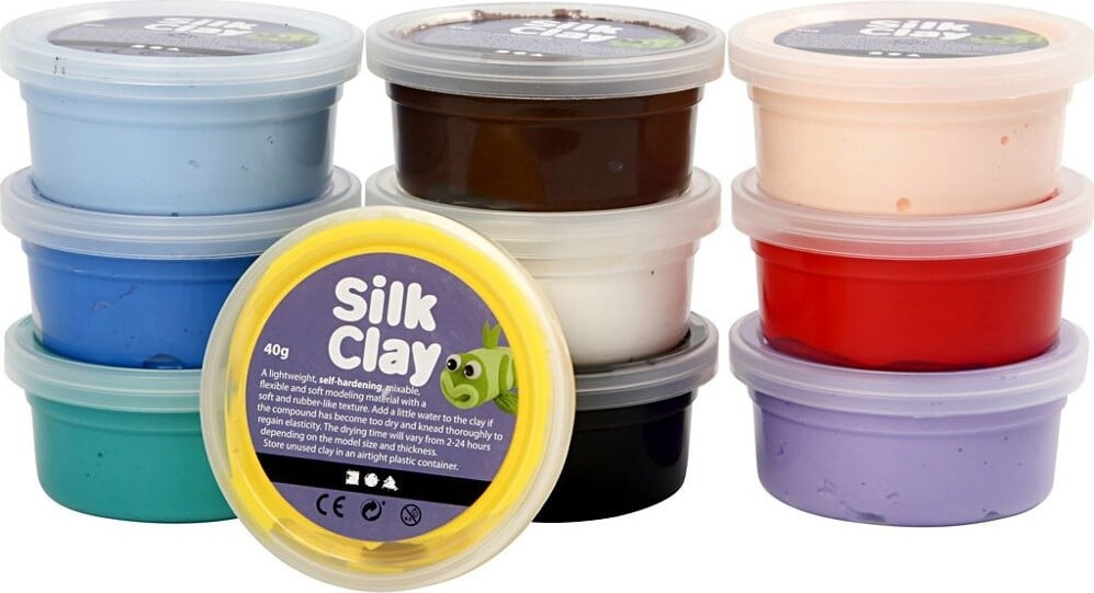 Billede af Silk Clay - Modellervoks Sæt - Basis Farver - 10x40 G