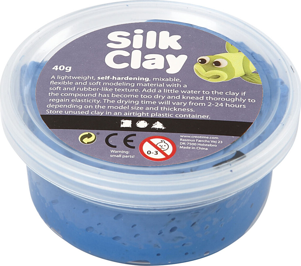 Se Silk Clay - Blå - Modellervoks - 40 G hos Gucca.dk
