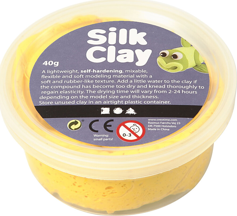 Se Silk Clay - Gul - Modellervoks - 40 G hos Gucca.dk