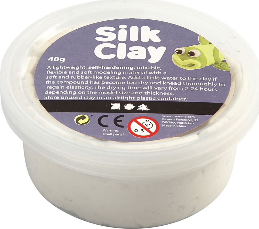 Billede af Silk Clay - Hvid - Modellervoks - 40 G