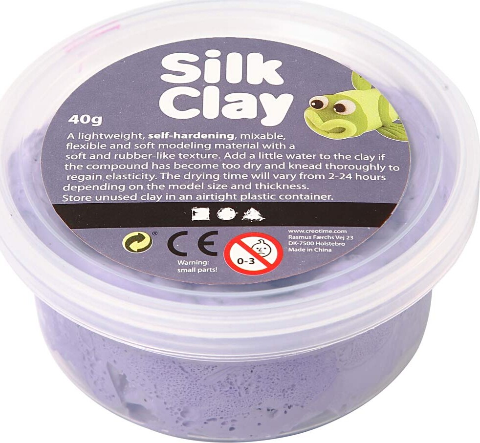 Se Silk Clay - Lilla - Modellervoks - 40 G hos Gucca.dk